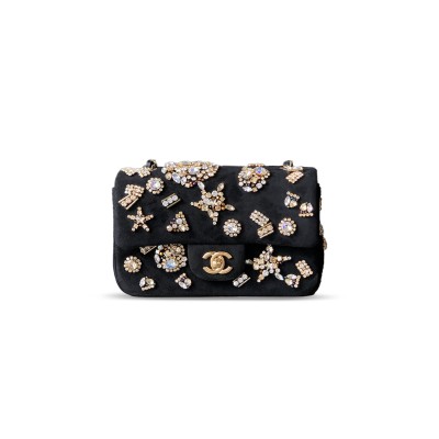 CHANEL EVENING CLASSIC FLAP BAG 269381 (20*10*7cm)